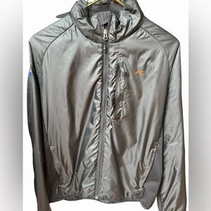 KJUS Men’s PrimaLoft Lightweight Jacket Full Zip Gray Black Size L